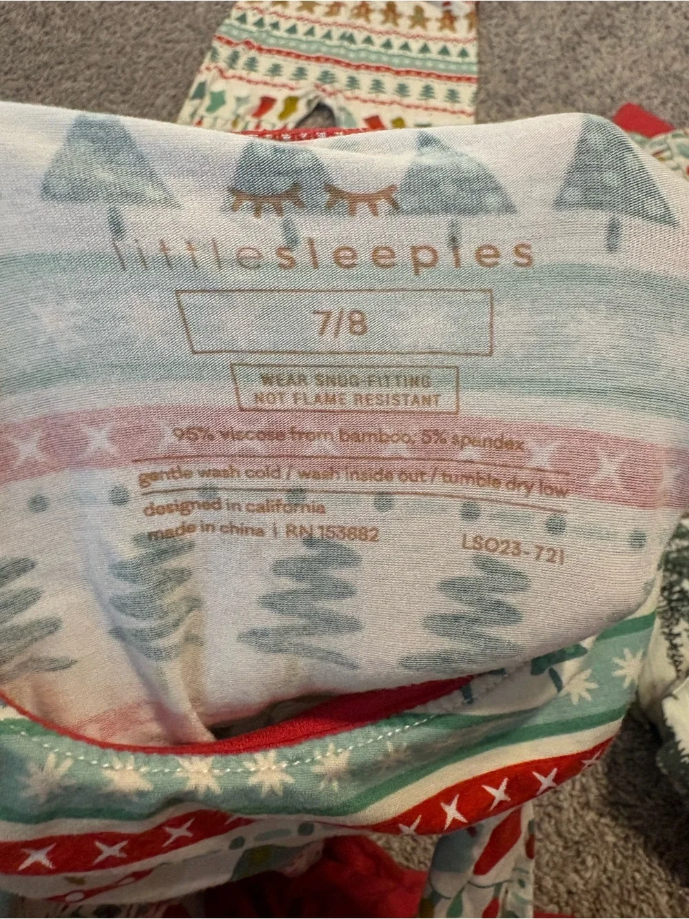 Little Sleepies Christmas Pj Set // 7-8